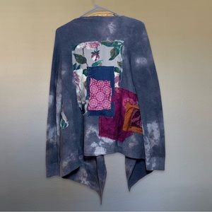 Ted Baker x Studio715 patchwork tie dye open hang cardigan - women’s S